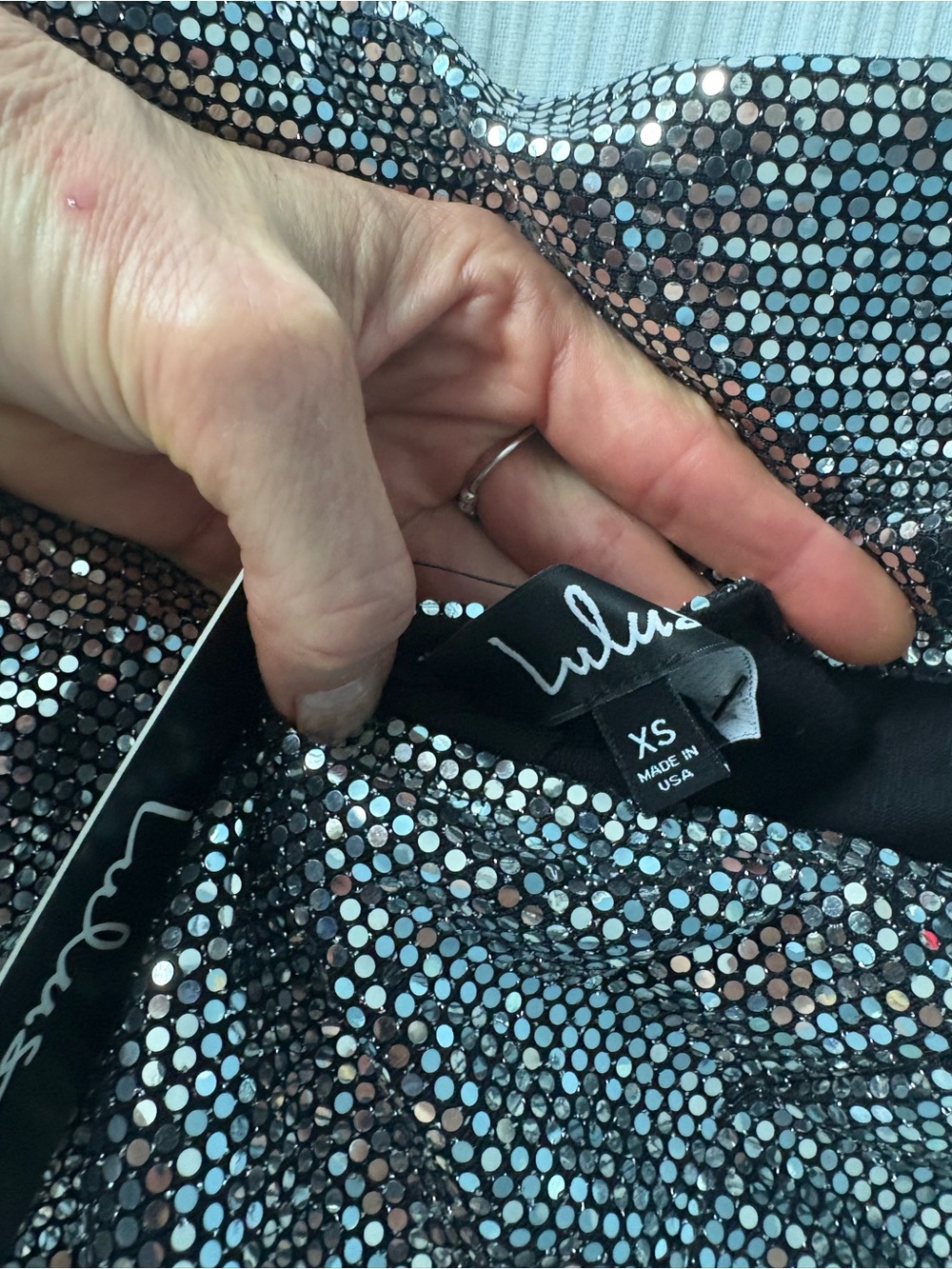 Lulu's Shimmery Silver Sequin Maxi Dress - Picture 3 of 3